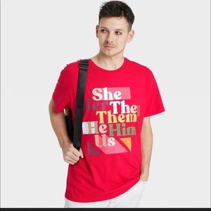 Pride Shirt: She, Her, They, Them, He, Him, Us